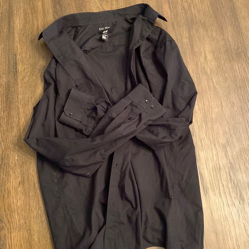 H&M Easy Iron Slim Fit Size XL Dress Shirt
